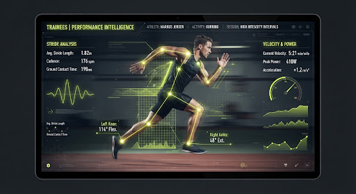 Generated runner HUD movement analysis photo