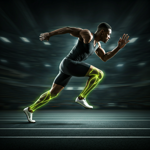 Generated sprinter movement analysis photo